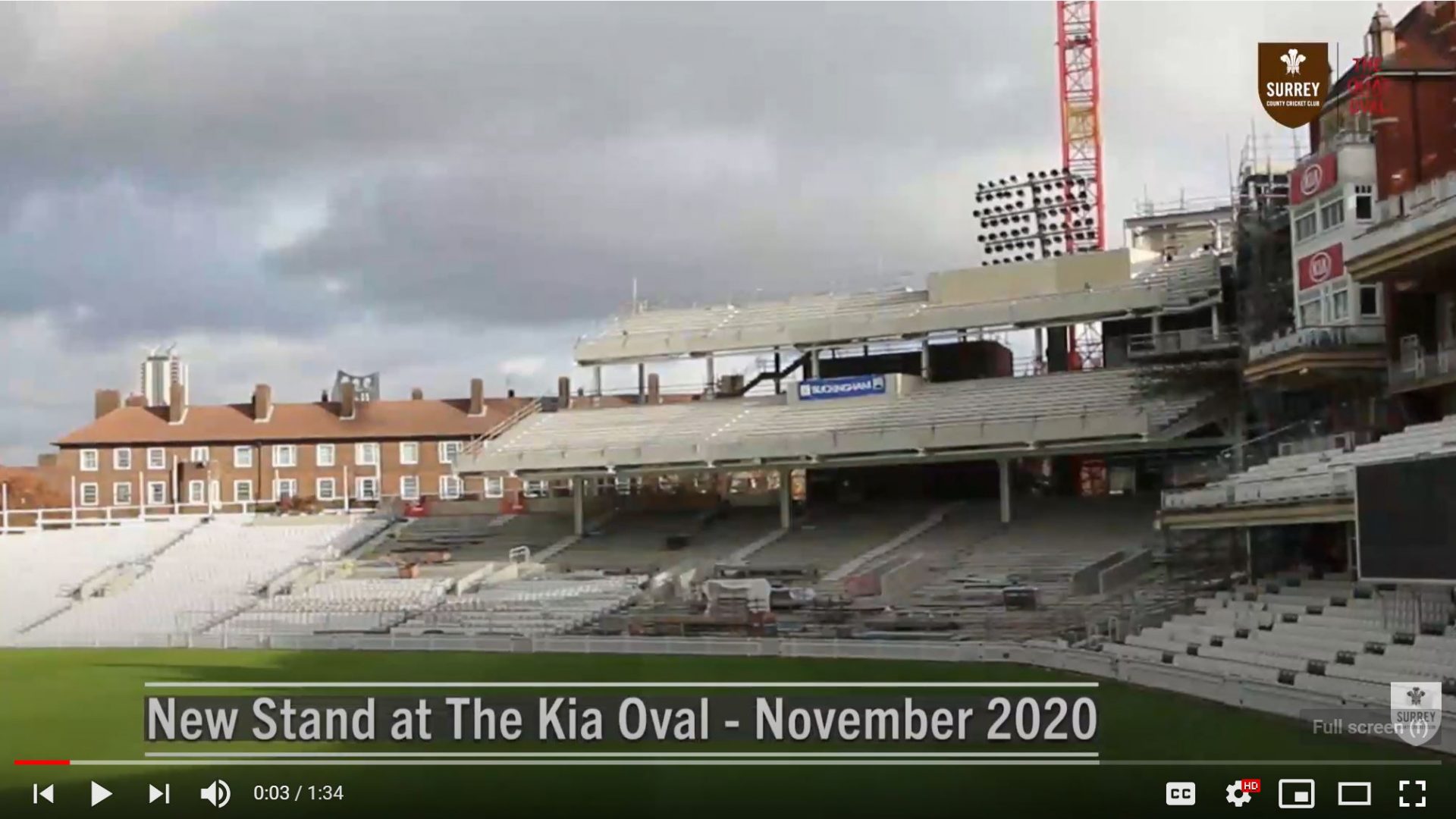 A progress tour around One Oval Square The Kia Oval's world class